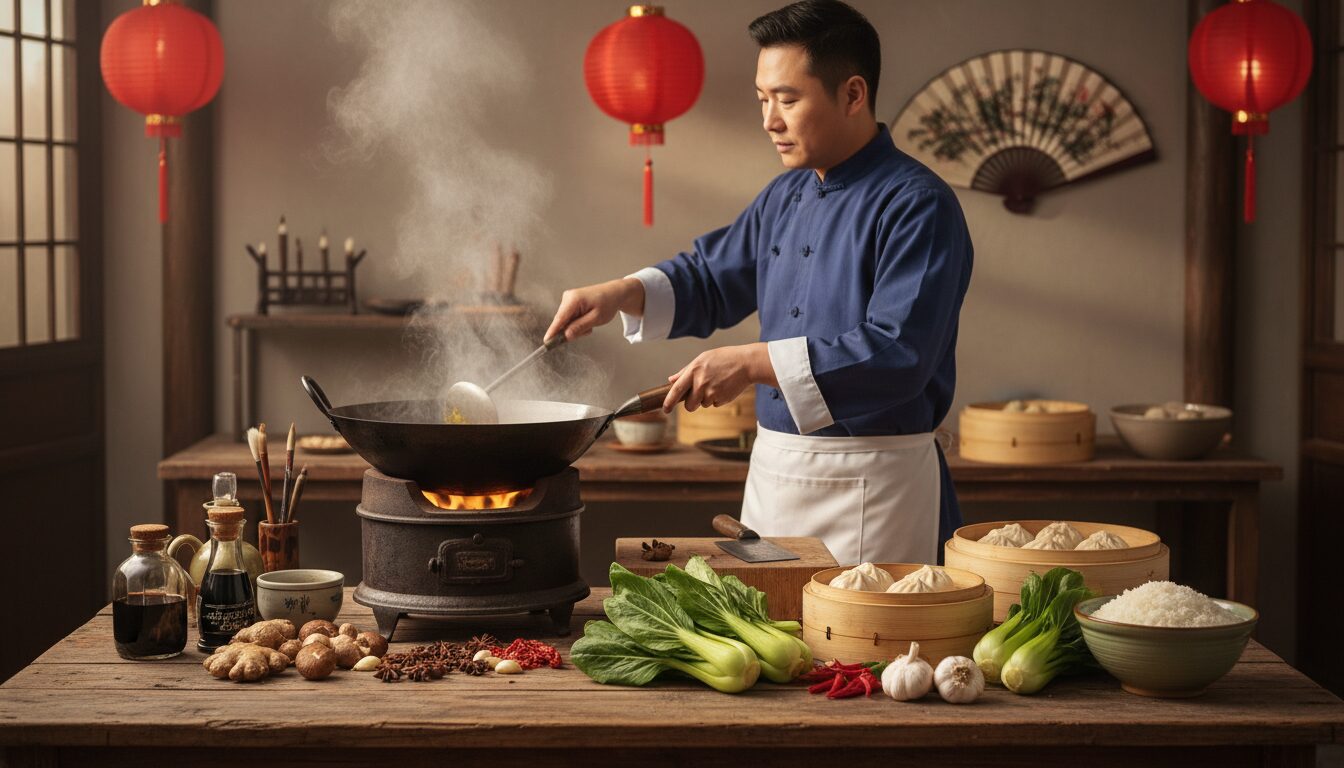 découvrez le guide de la cuisine chinoise traditionnelle : apprenez des recettes authentiques, maîtrisez les techniques ancestrales et explorez la richesse culturelle de la gastronomie chinoise.